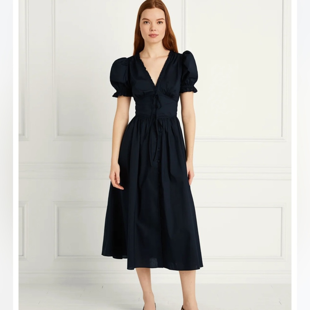 Hill House Home The Sabrina Dress in black cotton